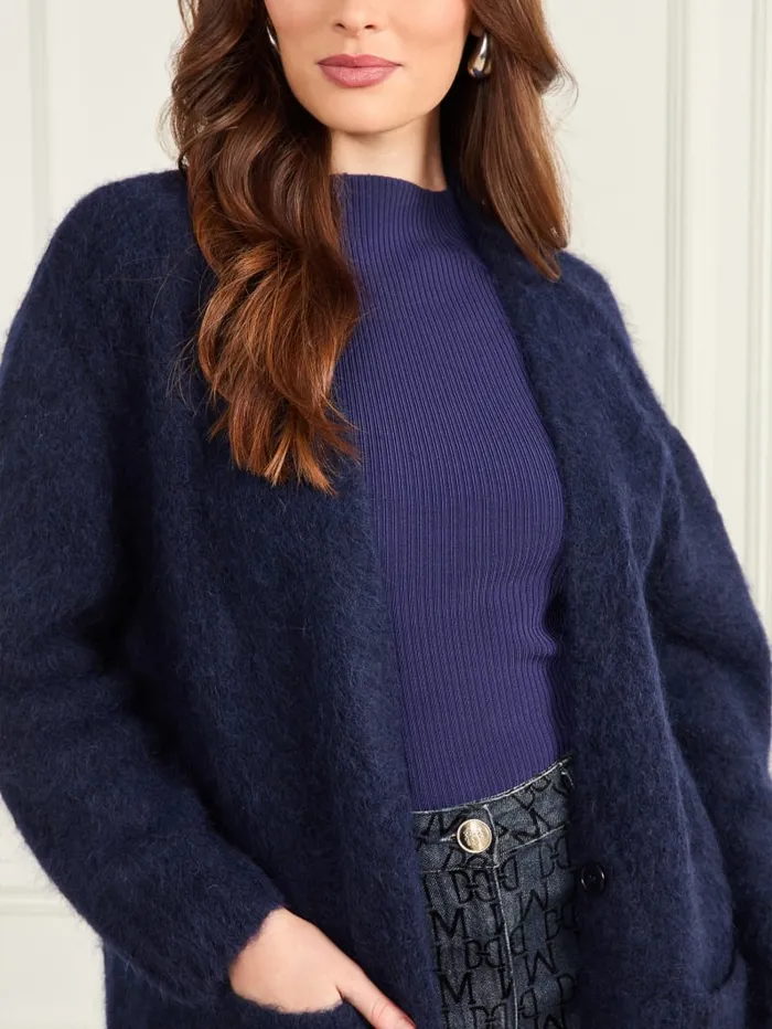 GUESS Jackets Michaela AlpacaBlend Cardigan Blue 8211 Women