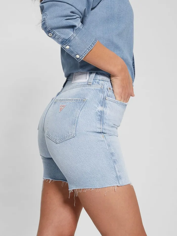 GUESS Jeans and Denim 80s Pedal Denim Shorts Blue 8211 Women