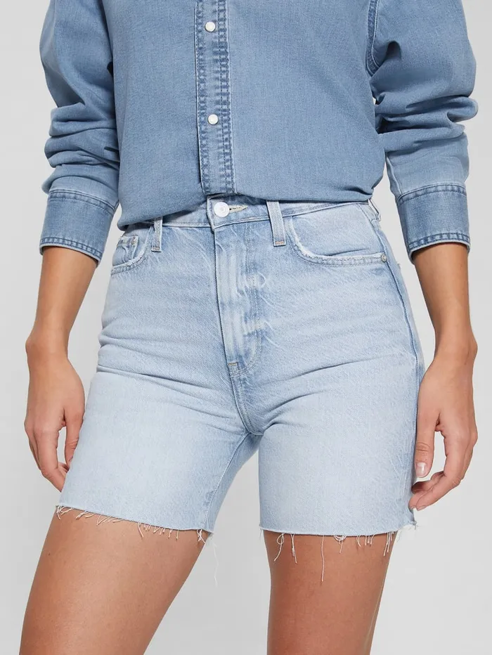 GUESS Jeans and Denim 80s Pedal Denim Shorts Blue 8211 Women