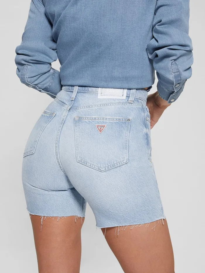 GUESS Jeans and Denim 80s Pedal Denim Shorts Blue 8211 Women
