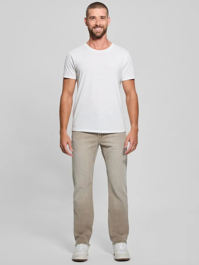 GUESS Jeans and Denim Davis Straight Jeans Beige 8211 Men
