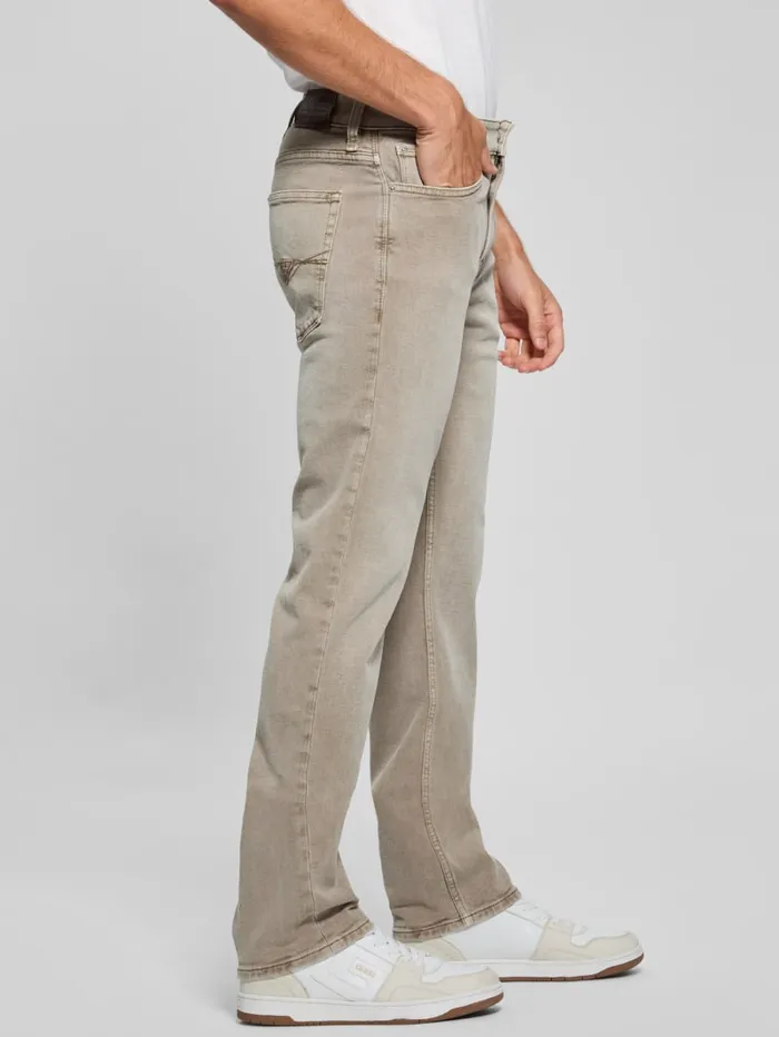 GUESS Jeans and Denim Davis Straight Jeans Beige 8211 Men