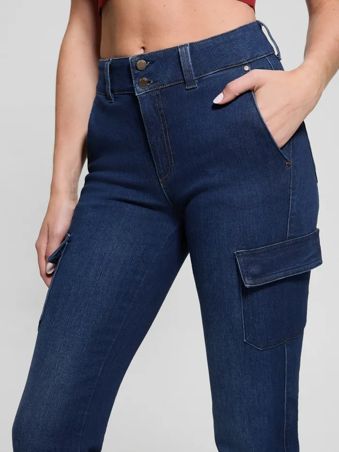 GUESS Jeans and Denim Eco Cargo Mini Bootcut Jeans Blue 8211 Women