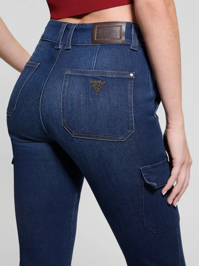 GUESS Jeans and Denim Eco Cargo Mini Bootcut Jeans Blue 8211 Women