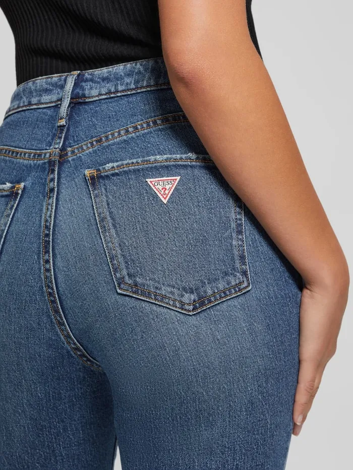 GUESS Jeans and Denim Eco Distressed Mom Jeans Blue 8211 Women