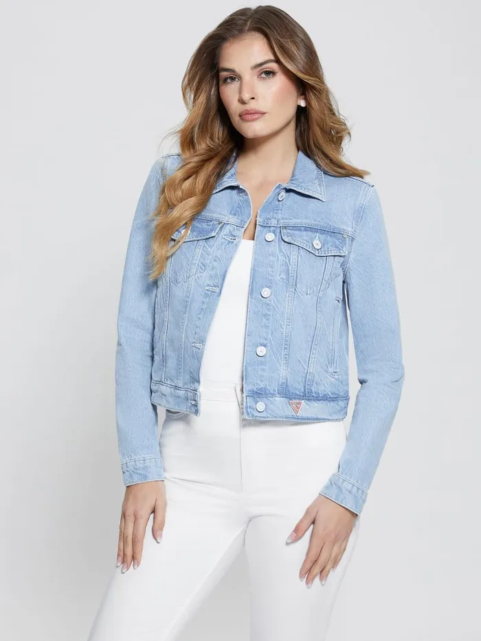 GUESS Jeans and Denim Eco Doria Jean Jacket Blue 8211 Women