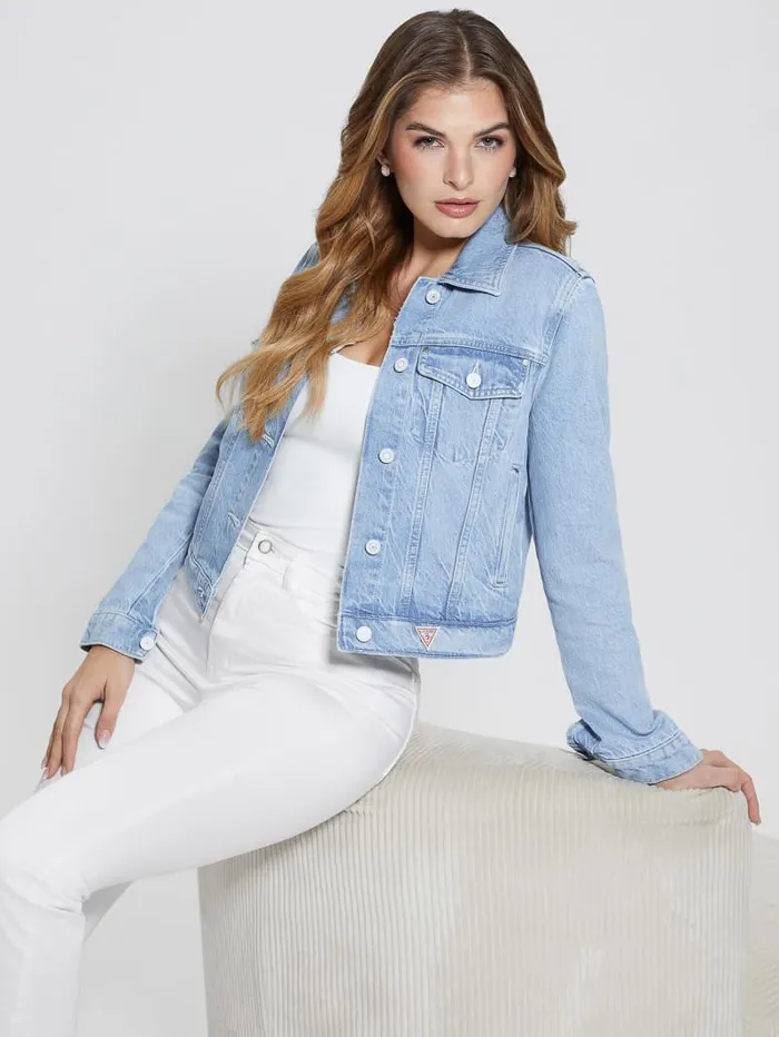 GUESS Jeans and Denim Eco Doria Jean Jacket Blue 8211 Women