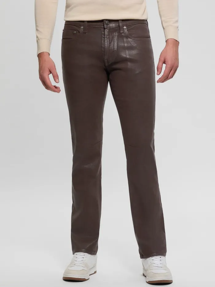 GUESS Jeans and Denim Mateo Straight Jeans Brown 8211 Men