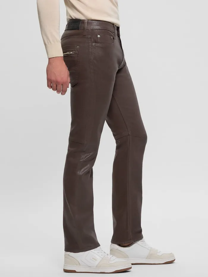 GUESS Jeans and Denim Mateo Straight Jeans Brown 8211 Men