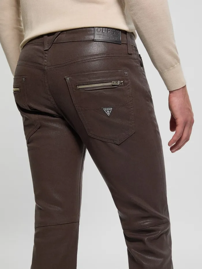 GUESS Jeans and Denim Mateo Straight Jeans Brown 8211 Men