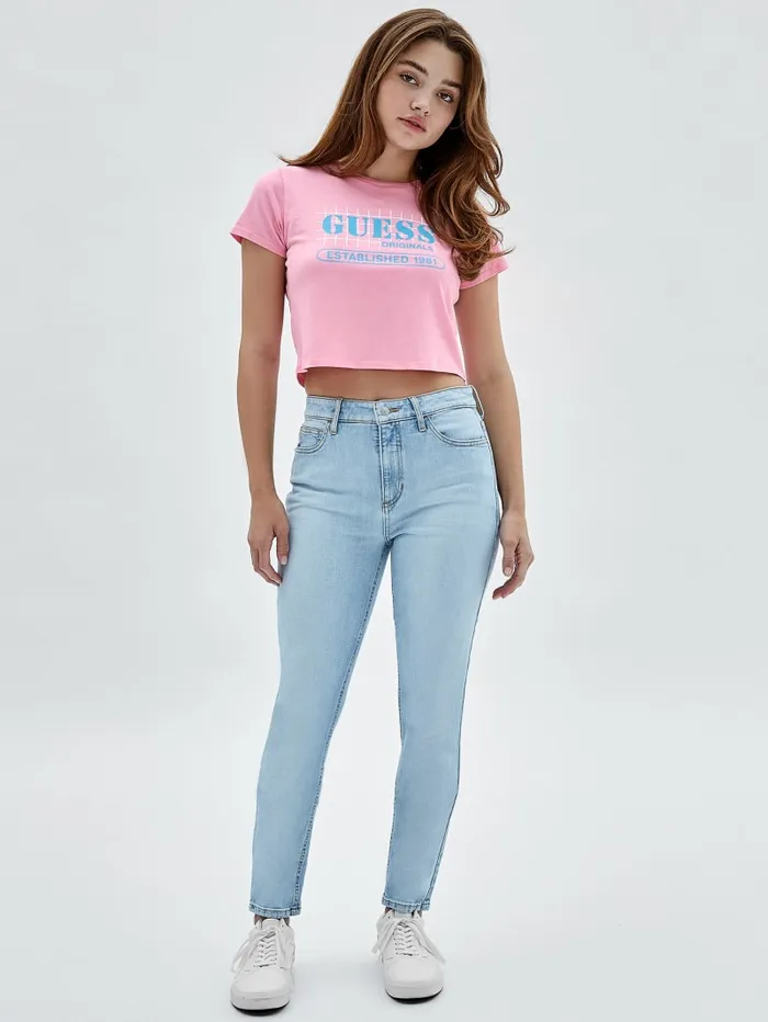 GUESS Jeans and Denim Originals Kit Super HighRise Skinny Jeans Blue 8211 Women