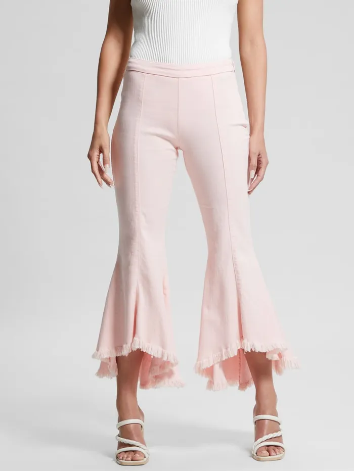 GUESS Jeans and Denim Sofia 1981 HighRise Flared Jeans Pink 8211 Women