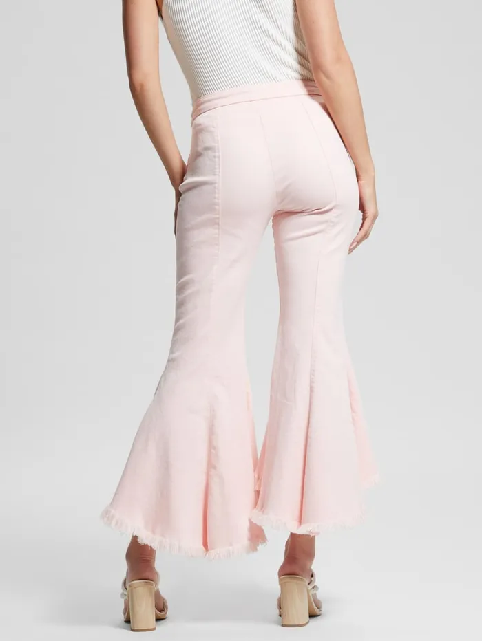 GUESS Jeans and Denim Sofia 1981 HighRise Flared Jeans Pink 8211 Women