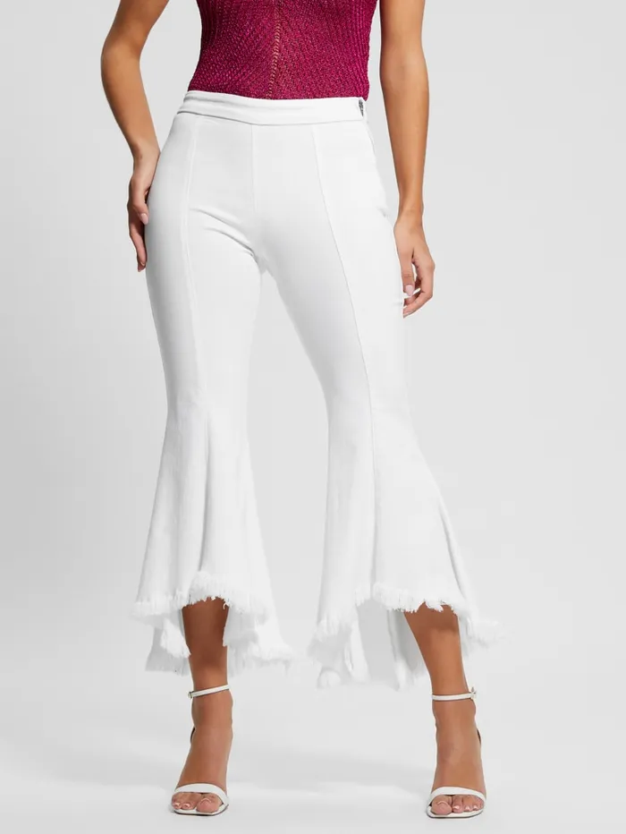 GUESS Jeans and Denim Sofia 1981 HighRise Flared Jeans White 8211 Women