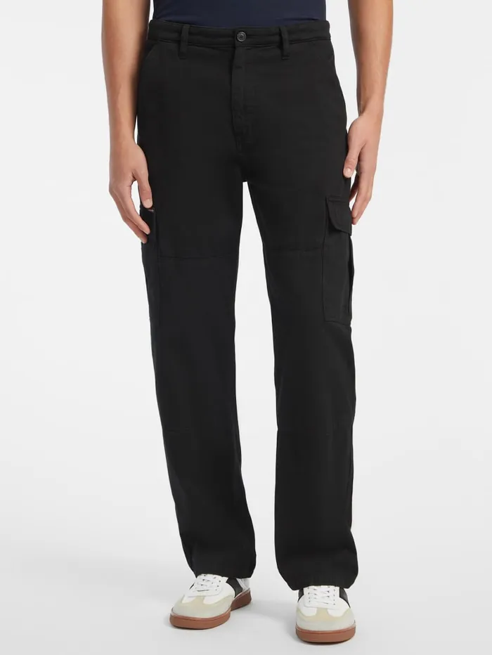 GUESS Pants and Shorts Cargo Chinos Black 8211 Men