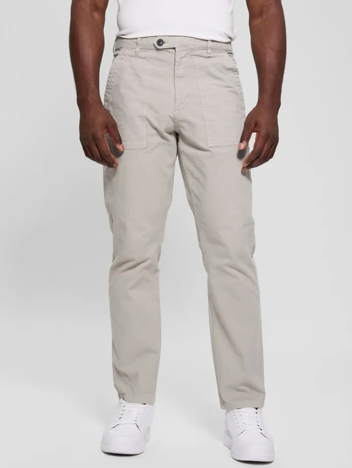 GUESS Pants and Shorts Porto Canvas Pants Beige 8211 Men