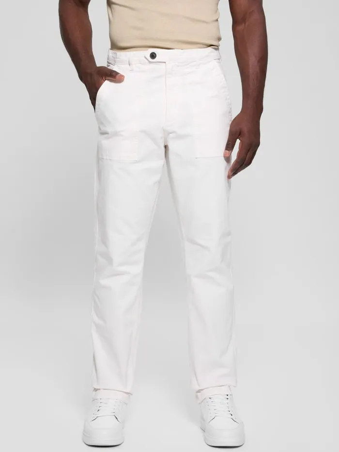 GUESS Pants and Shorts Porto Canvas Pants Beige 8211 Men