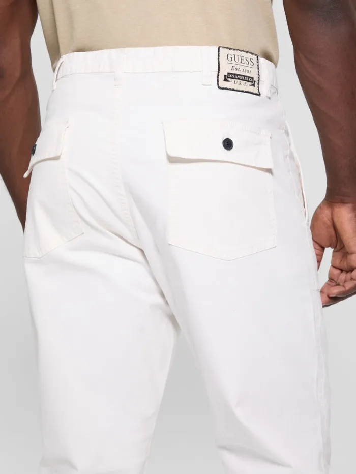 GUESS Pants and Shorts Porto Canvas Pants Beige 8211 Men