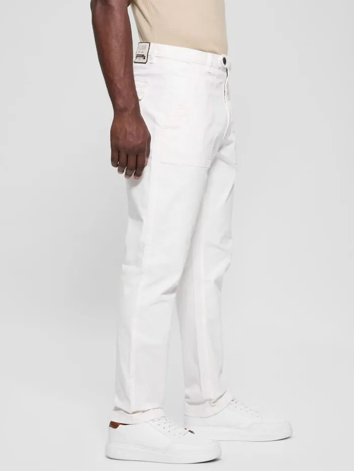 GUESS Pants and Shorts Porto Canvas Pants Beige 8211 Men