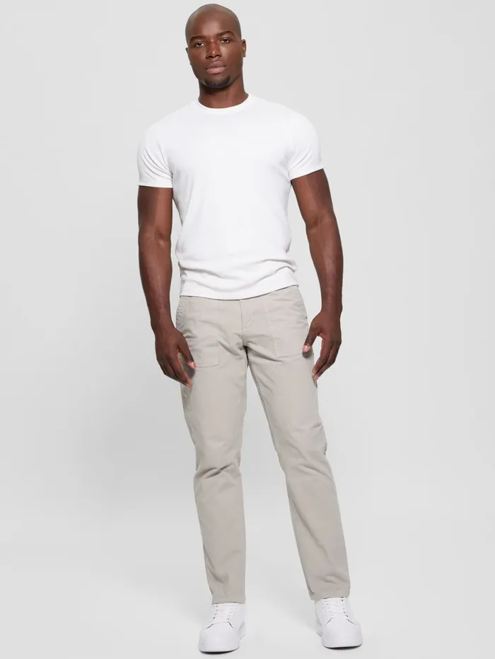 GUESS Pants and Shorts Porto Canvas Pants Beige 8211 Men