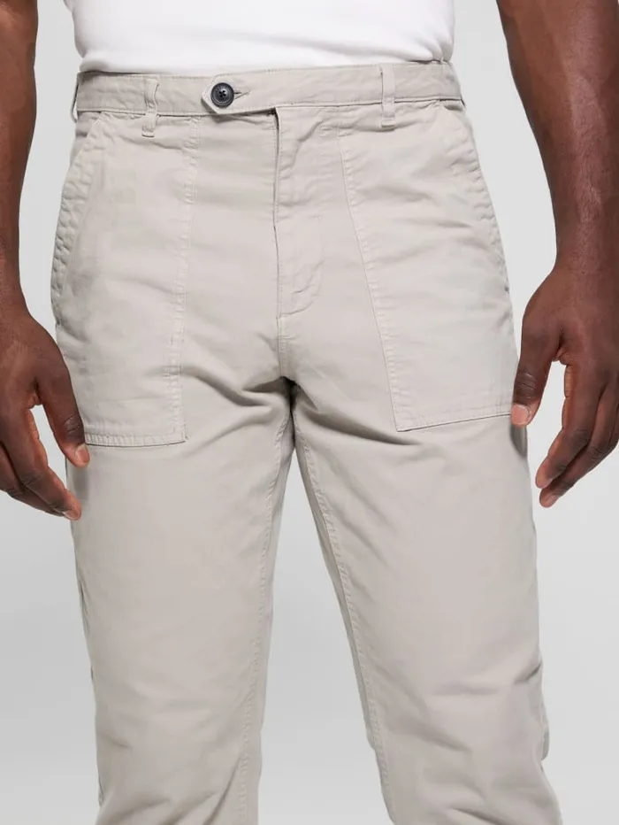 GUESS Pants and Shorts Porto Canvas Pants Beige 8211 Men