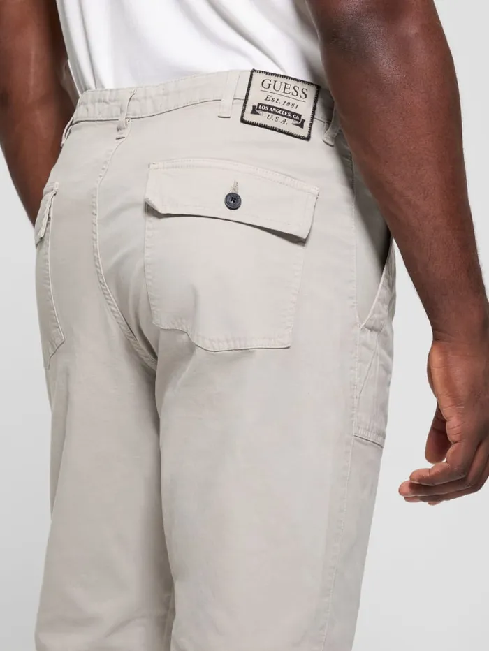 GUESS Pants and Shorts Porto Canvas Pants Beige 8211 Men
