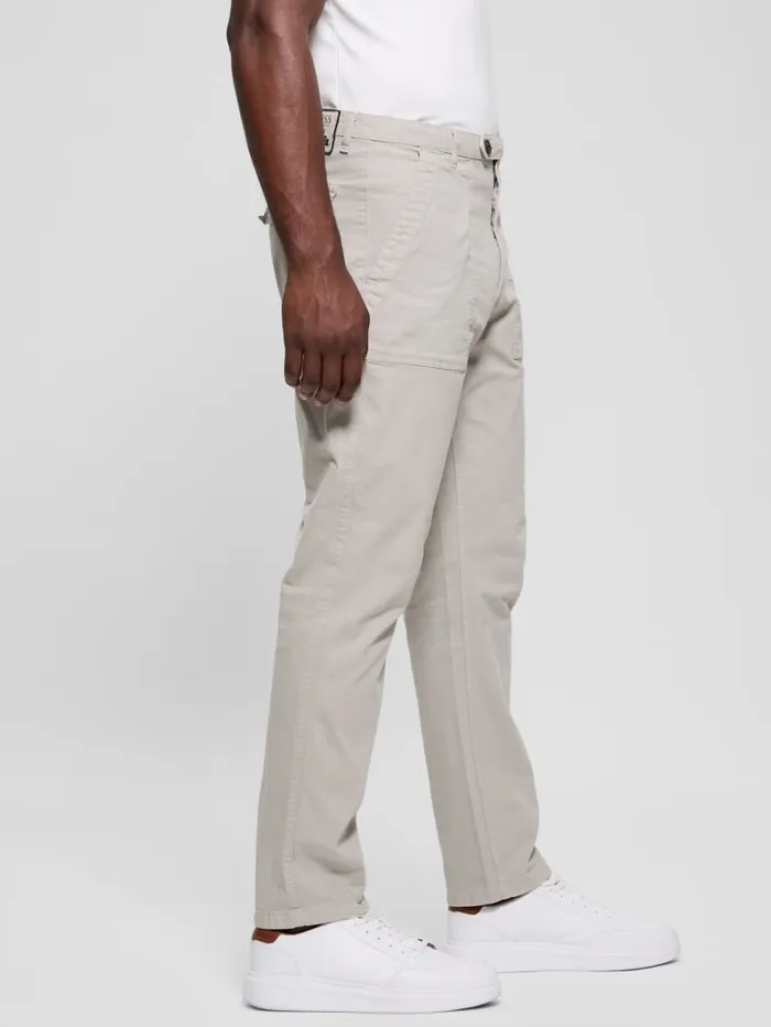 GUESS Pants and Shorts Porto Canvas Pants Beige 8211 Men