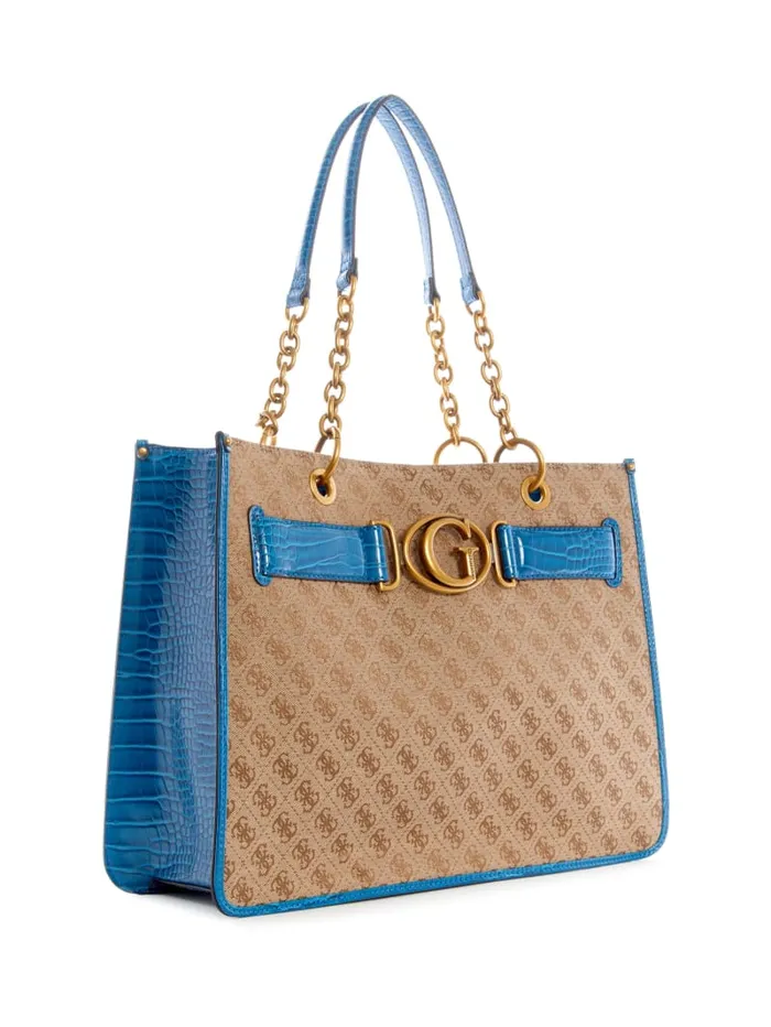 GUESS Sale Aviana Tote Blue 8211 Women
