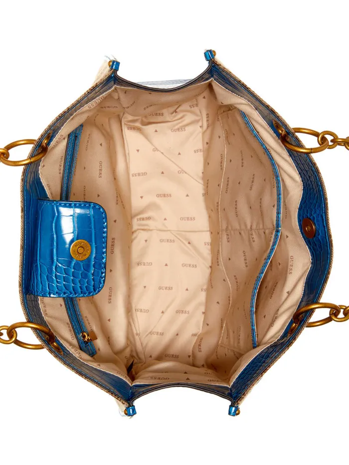 GUESS Sale Aviana Tote Blue 8211 Women
