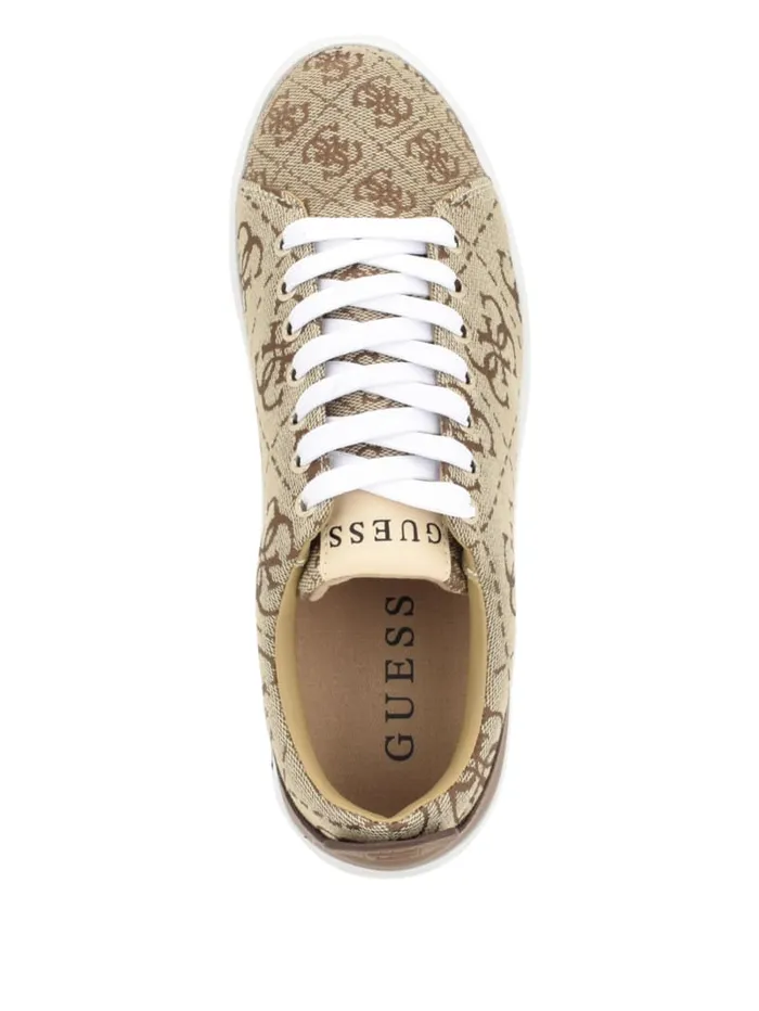 GUESS Sale Giaa Logo Print LowTop Sneakers White 8211 Women
