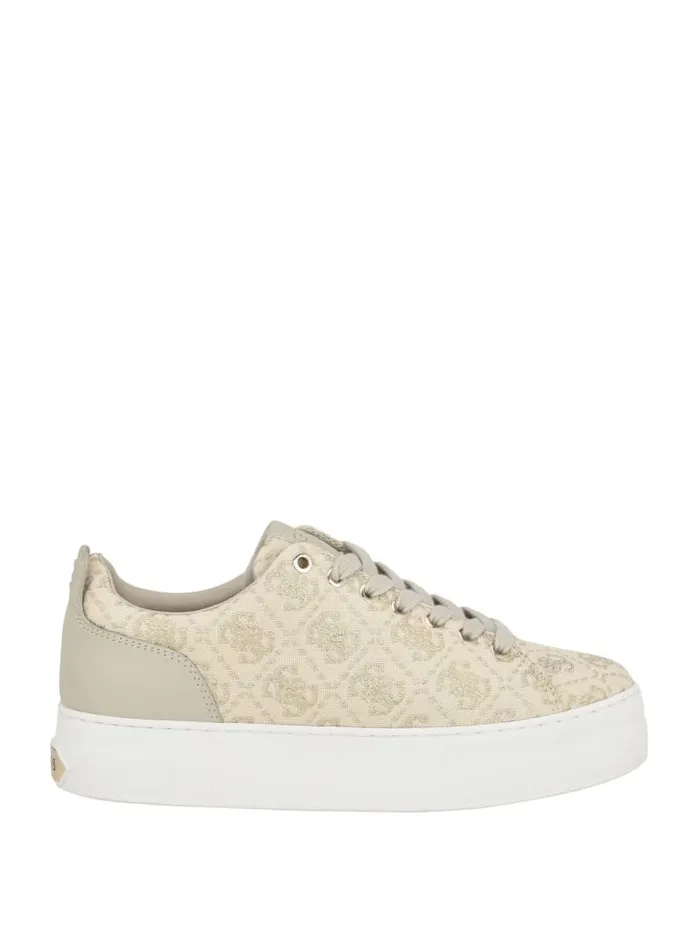 GUESS Sale Giaa Logo Print LowTop Sneakers White 8211 Women