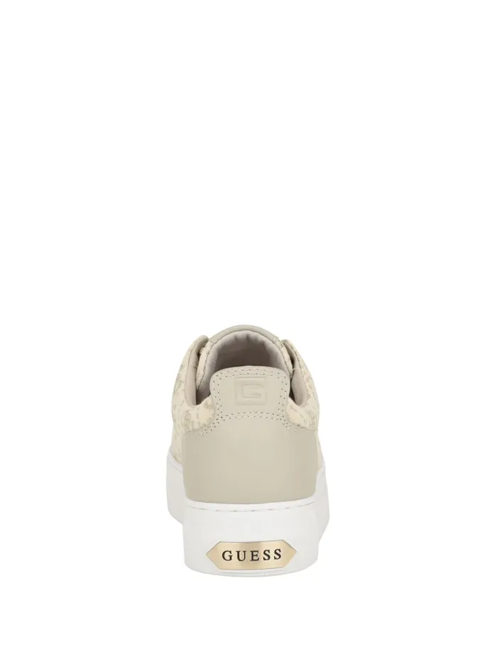 GUESS Sale Giaa Logo Print LowTop Sneakers White 8211 Women