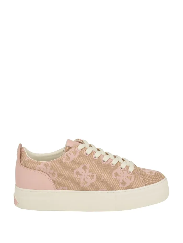 GUESS Sale Giaa Logo Print LowTop Sneakers White 8211 Women