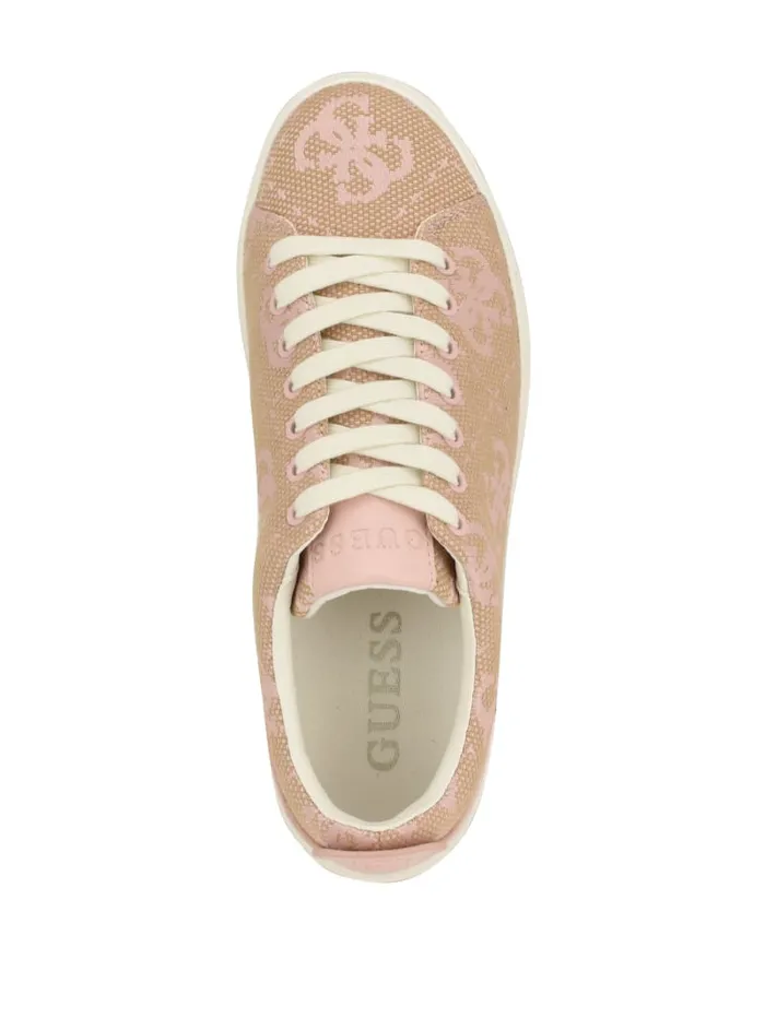 GUESS Sale Giaa Logo Print LowTop Sneakers White 8211 Women