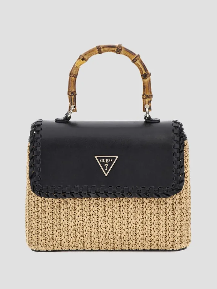 GUESS Sale Heloisa Straw Crossbody Orange 8211 Women