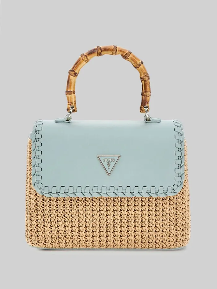 GUESS Sale Heloisa Straw Crossbody Orange 8211 Women