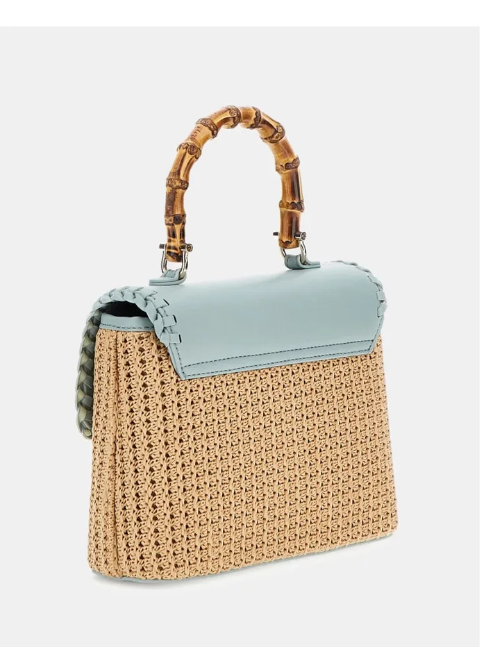 GUESS Sale Heloisa Straw Crossbody Orange 8211 Women