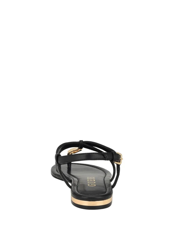 GUESS Sale Meaa Chain TStrap Sandals Brown 8211 Women