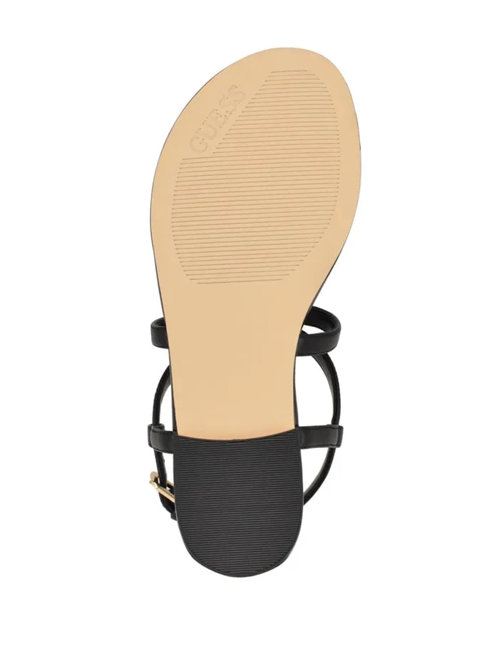 GUESS Sale Meaa Chain TStrap Sandals Brown 8211 Women