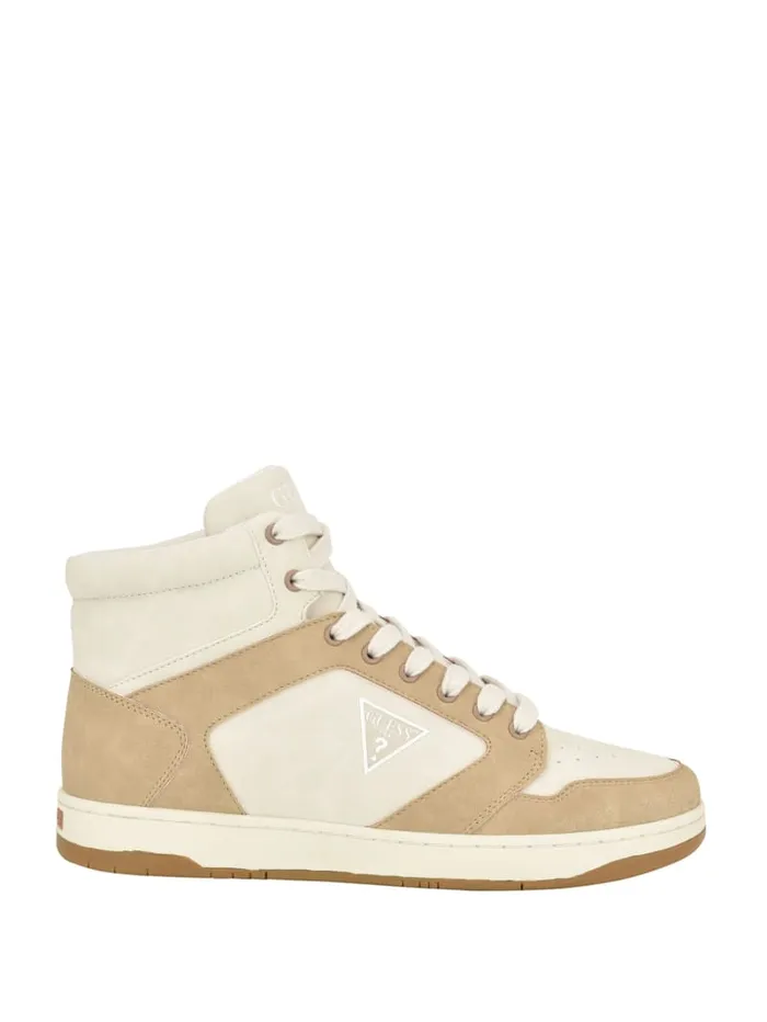 GUESS Sale Tubulo Triangle HighTop Sneakers Brown 8211 Women