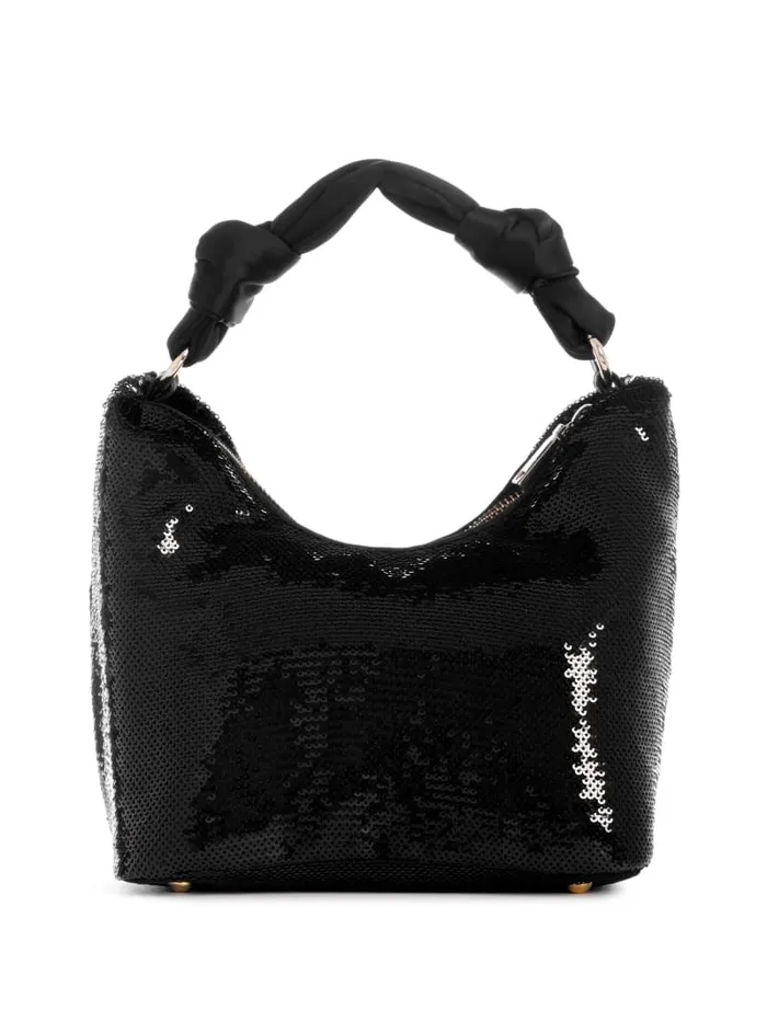 GUESS Sale Velina Sequin Hobo Bag Rosegold 8211 Women