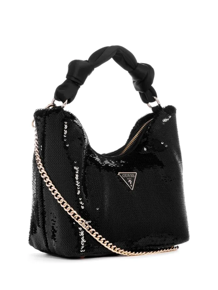 GUESS Sale Velina Sequin Hobo Bag Rosegold 8211 Women