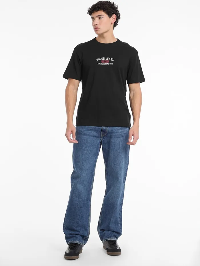 GUESS Shirts and Tees Eco Crewneck Printed Tee White 8211 Men