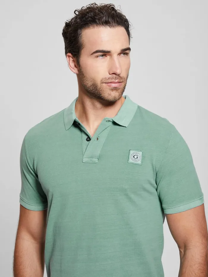 GUESS Shirts Eco Pique Polo Turquoise 8211 Men