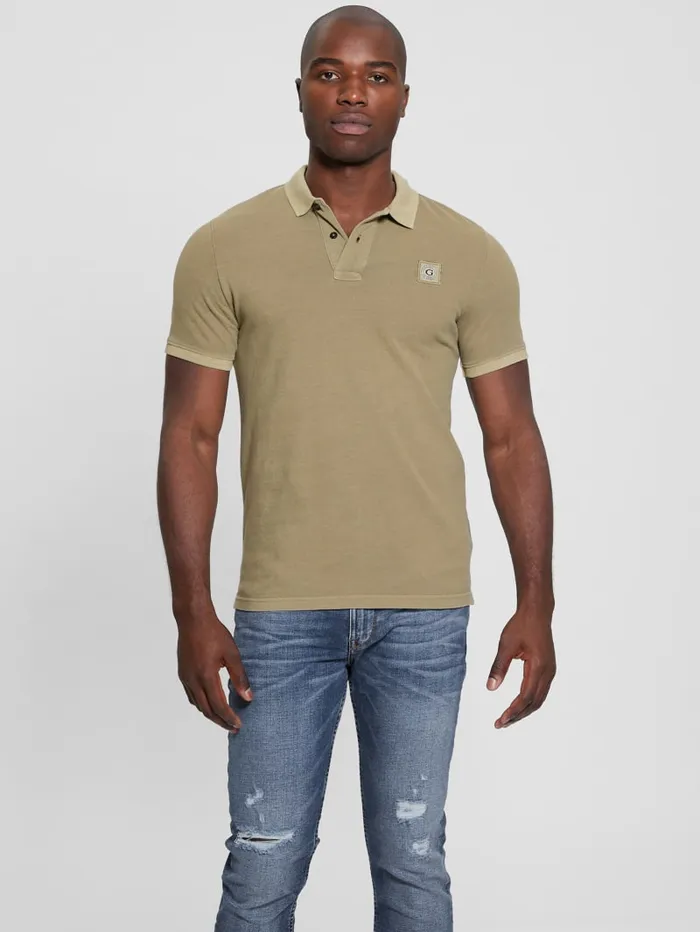 GUESS Shirts Eco Pique Polo Turquoise 8211 Men
