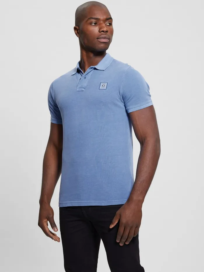 GUESS Shirts Eco Pique Polo Turquoise 8211 Men