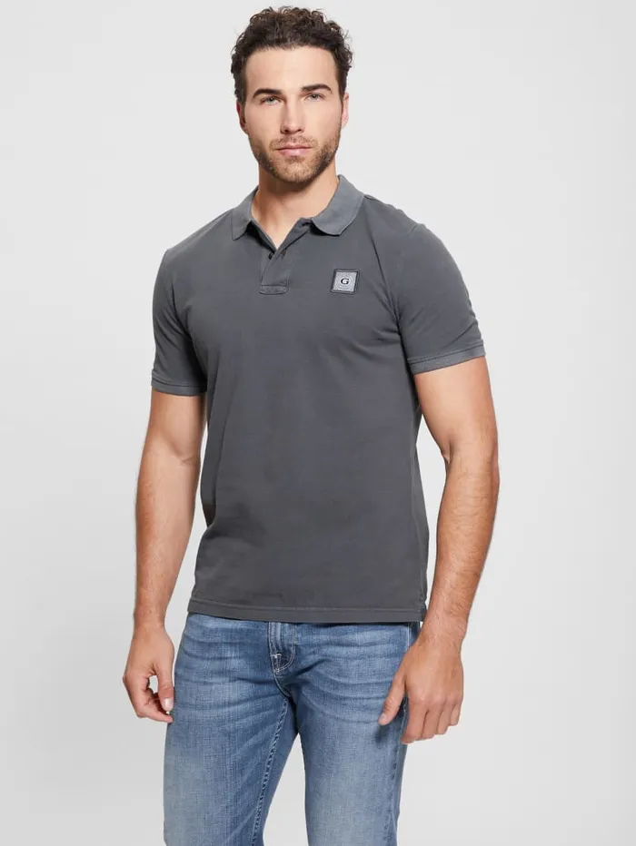 GUESS Shirts Eco Pique Polo Turquoise 8211 Men