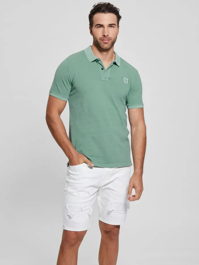 GUESS Shirts Eco Pique Polo Turquoise 8211 Men