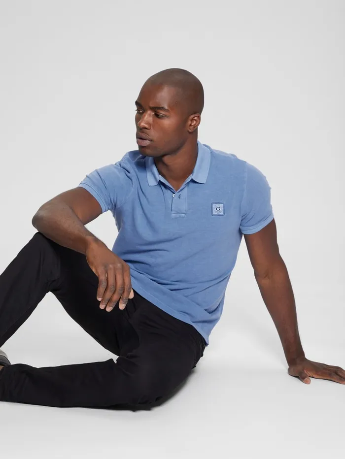 GUESS Shirts Eco Pique Polo Turquoise 8211 Men