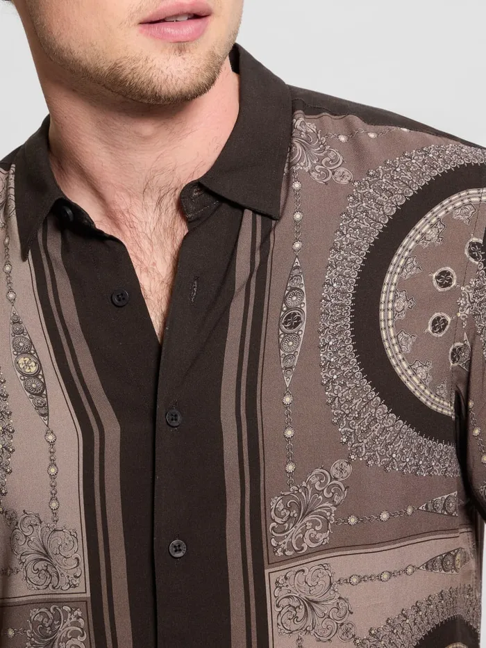 GUESS Shirts Eco Rayon Medallion Shirt Colors 8211 Men
